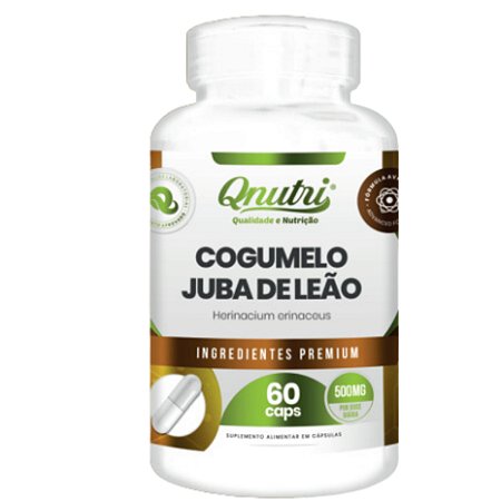 COGUMELO JUBA DE LEAO 60 CAPSULAS 250MG QNUTRI
