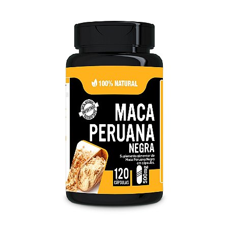 MACA PERUANA NEGRA 120 CAPSULAS 500MG 100 NATURAL