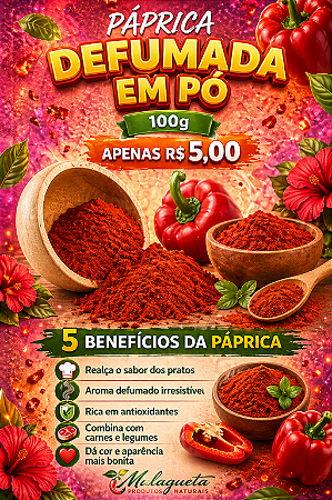 PAPRICA DEFUMADA EM PO 100G