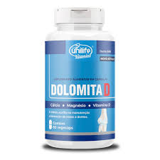 DOLOMITA COM VITAMINA D3 60 CAPSULAS 950MG UNILIFE