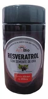 RESVERATROL COM SEMENTE DE UVA 60 CAPSULAS DE 350MG ACTIBIO