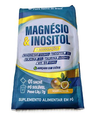 MAGNESIO E INOSITOL EM PO 1 SACHE 7G SABOR MARACUJA