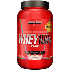 POTE WHEY 100 CONCENTRADO SABOR MORANGO INTEGRAL MEDICA 900G