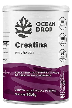 CREATINA MONOHDRATADA 180 CAPSULAS 520MG OCEAN DROP