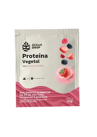 PROTEINA VEGETAL FRUTAS VERMELHAS 1 UNIDADE OCEAN DROP 30G
