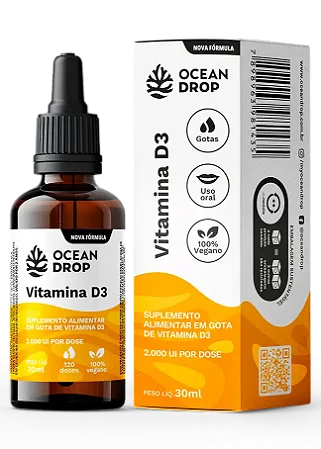 VITAMINA D3 2000 UI 30ML VEGANO OCEAN DROP