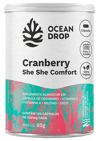 CRANBERRY SHE SHE CONFORT 120 CAPSULAS 500G OCEAN DROP