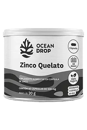 ZINCO QUELATO 60 CAPSULAS 500MG OCEAN DROP