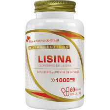 LISINA CLORIDRATO DE L LISINA 60 CAPSULAS 815MG FLORA NATIVA