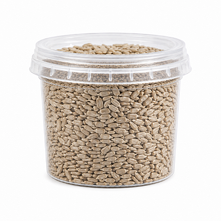 SEMENTE DE GIRASSOL DESCASCADA CRUA PEPITA 100G POTE COM TAMPA