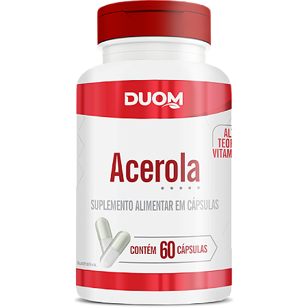 ACEROLA ALTO TEOR DE VITAMINA C 60 CAPSULAS X 500MG DUOM