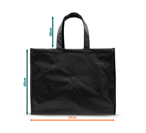 Bolsa em Nylon 70 c/Zíper - Tamanho: A=40 X L=50 X P=20cm