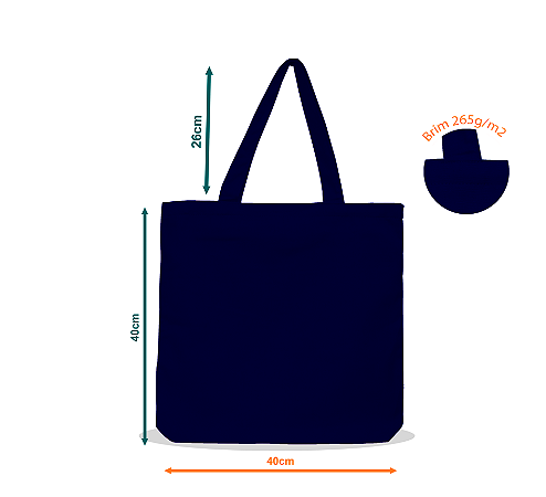 Sacola Ecobag Brim C/zíper L=40 x A=40