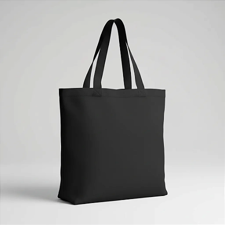 Sacola Ecobag Em Algodão Preto - Linho/Fino - ideal para eventos