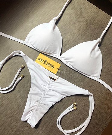 Biquíni Triângulo Branco