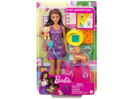 Boneca Barbie Pup Adoption com Acessórios