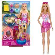 Boneca Barbie Festa na Piscina Com Cachorrinhos
