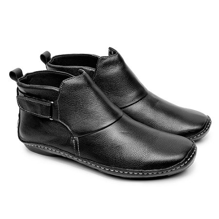 botas femininas em couro cano curto