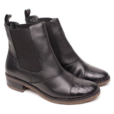 bota de couro feminina confortavel