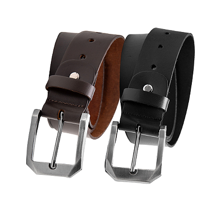 KIT 2 CINTOS MASCULINOS COURO LEGÍTIMO SOCIAL KITCINT9200