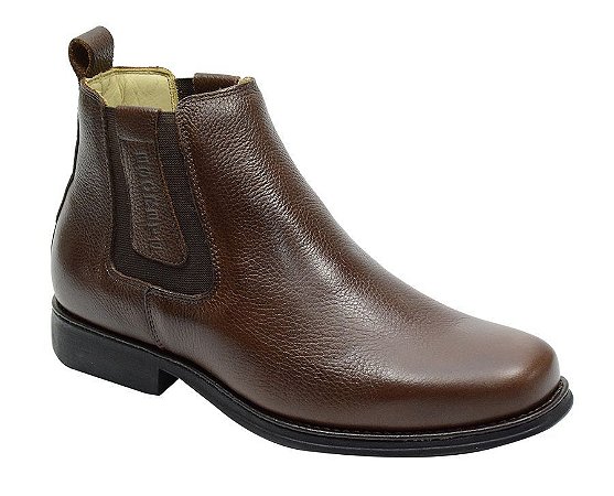 BOTA MASCULINA MACIA EM COURO LEGÍTIMO CAFÉ 453