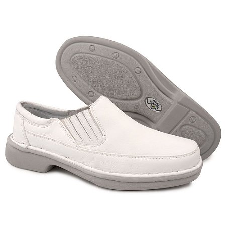 sapato de couro branco masculino