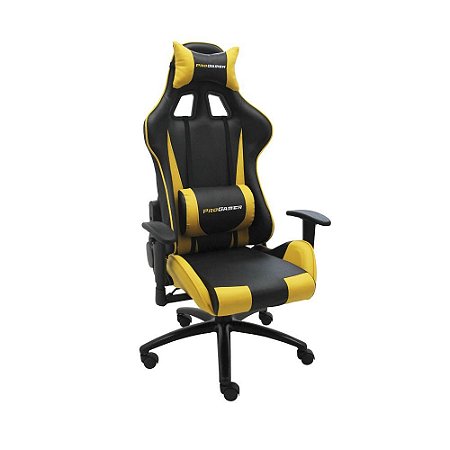 Cadeira Pro Gamer V2 Preto e Amarelo - Rivatti
