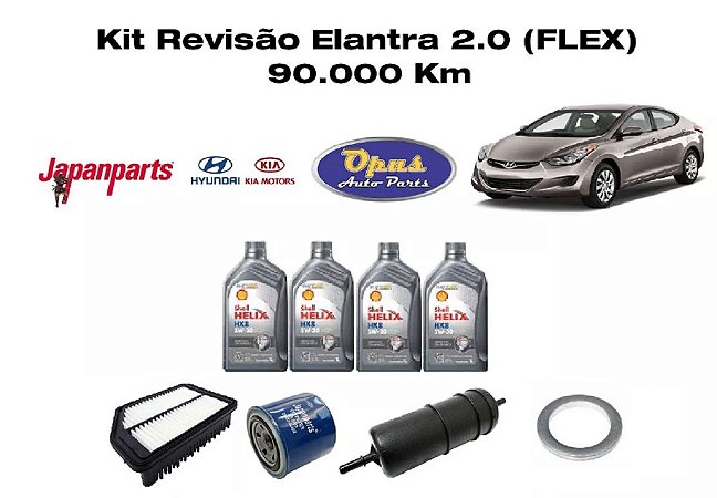 KIT REVISÃO HYUNDAI ELANTRA 2.0 FLEX 30 OU 90 MIL KM