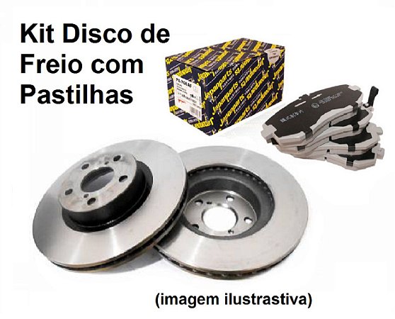 Jogo De Pastilhas com Disco De Freio Dianteiro Subaru Forester 2.0 Lx Xs 2004 a 2011