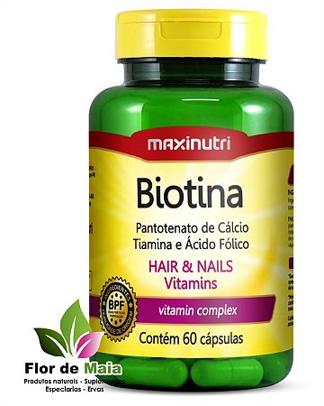 Biotina em capsulas Maxinutri - Flor de Maia - Produtos Naturais