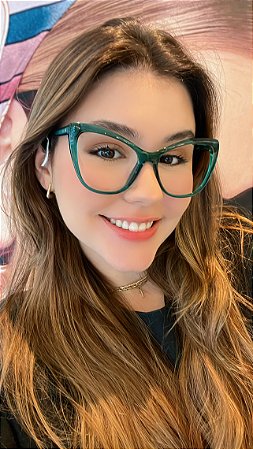 Óculos feminino verde