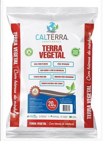 Terra Vegetal com húmus de minhocas 20kg