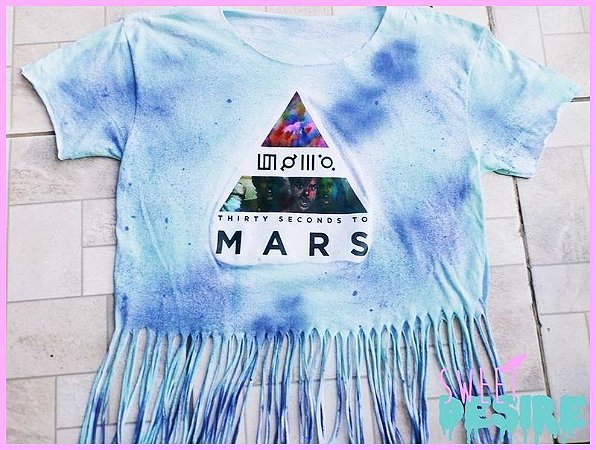 Camisa com franjas - Thirty Seconds to Mars - Sweet Desire Store