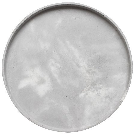 Prato de cimento na cor CInza Claro - 25cm