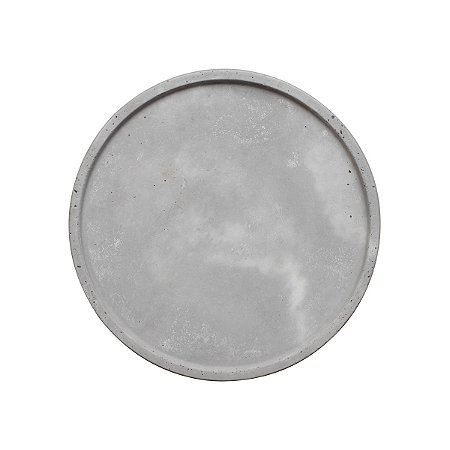 Prato de cimento na cor cinza claro - 16cm
