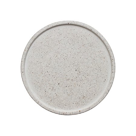 Prato de cimento com textura de conchinhas - 16cm