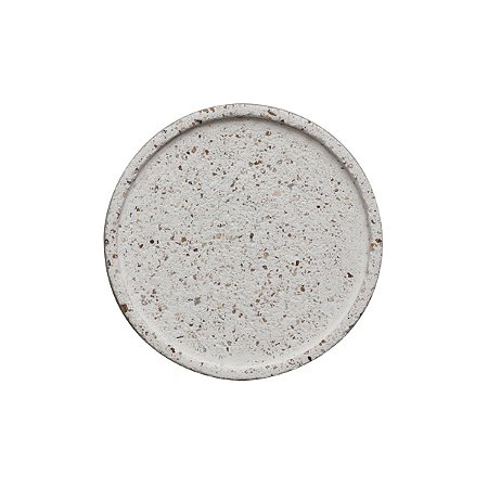 Prato de cimento com textura de conchinhas - 11cm