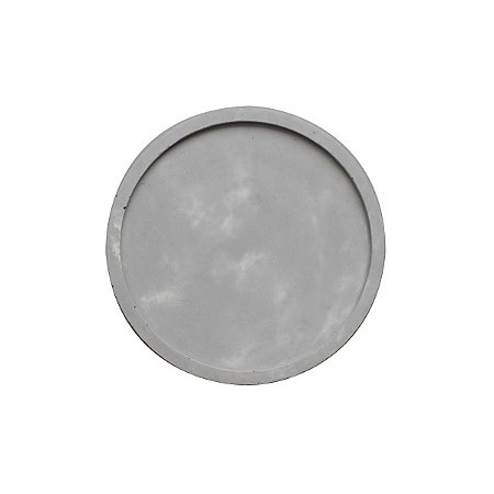 Prato de cimento na cor cinza claro - 11cm
