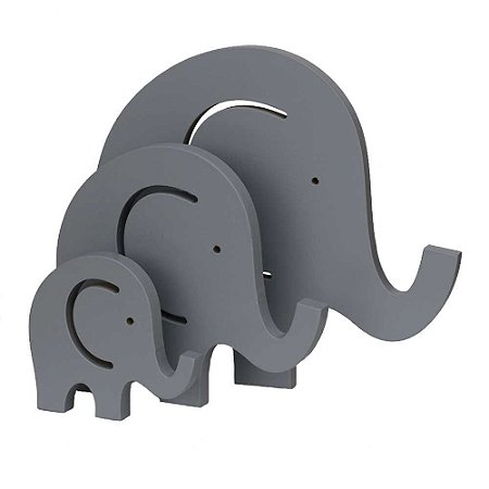 Trio de Elefantes - Cinza