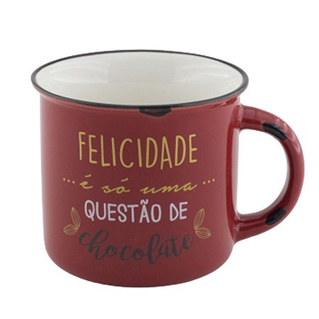 Caneca Felicidade é só uma questão de chocolate