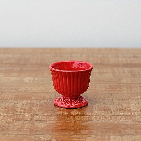 Cachepot canelado vermelho P (9x9cm)