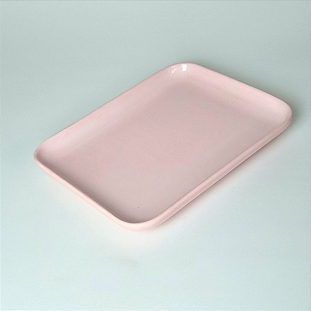 Travessa Retangular Rosa Candy M