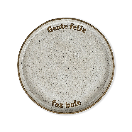 Boleira De Cerâmica E Madeira - Gente Feliz Faz Bolo