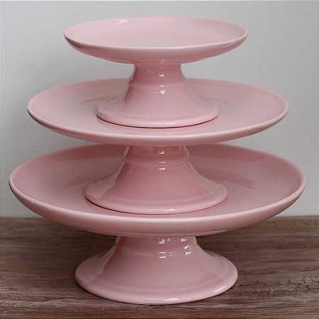 Suporte para Bolos / Boleira Candy Rosa - Marmelo Casa e 