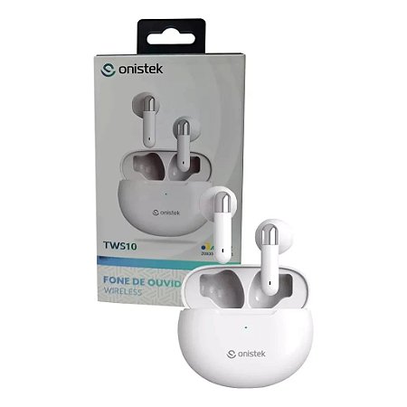 FONES DE OUVIDO, TIPO EARBUDS, CAIXA DE TRANSPORTE CARREGADORA COM BATERIA INTERNA,SEM FIO BLUETOOTH ON-TWS10 TTD