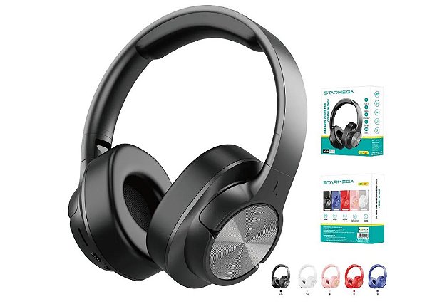 ST-131 - FONE DE OUVIDO SEM FIO COM BLUETOOTH,WIRELESS,RADIO FM, P2,BATERIA RECARREGAVEL E ENTRADA PARA CARTÃO DE MEMORIA