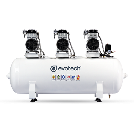 Compressor Odontológico 10 Consultórios 250 Litros 220V - Evotech