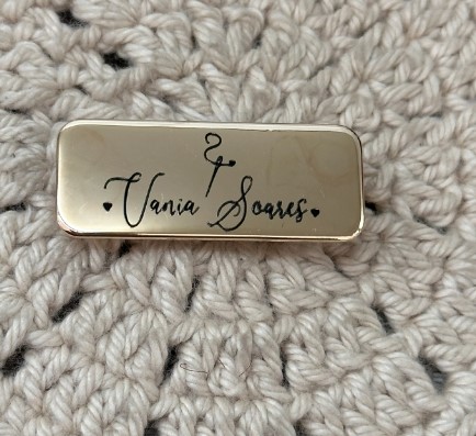 Plaquinha de Metal 2,5 x 1 cm