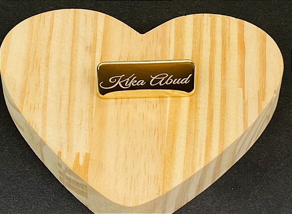 Plaquinha de Metal 4 x 1,6 cm ou 2 x 2 cm