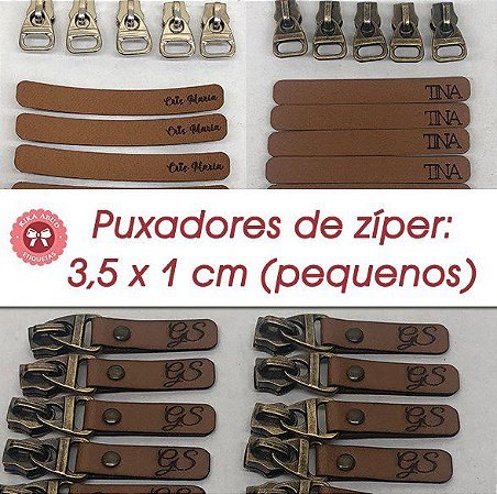 Puxadores de Zíper 3,5 x 1 cm aprox